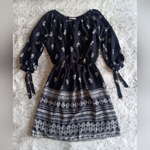 Maurices Black and White Floral Mini Dress